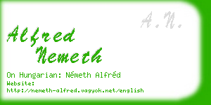 alfred nemeth business card